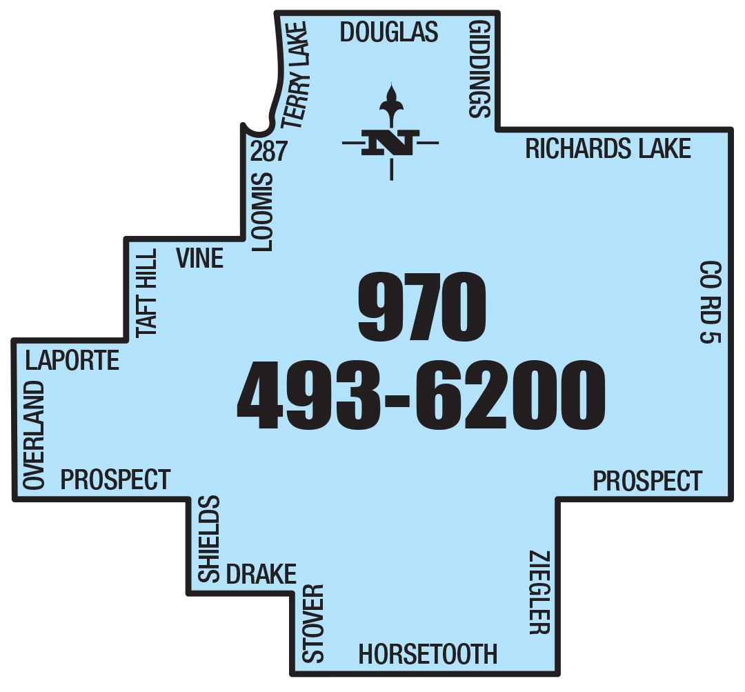 Ft Collins Magnolia Location Delivery Map